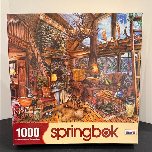 Springbok Puzzles The Hunting Lodge 1000 Piece Jigsaw Puzzle - Picture 1 of 4